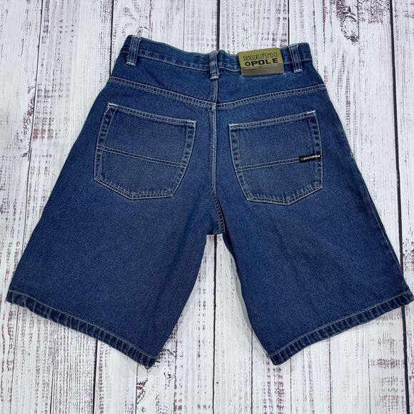 Southpole Vintage Y2K Denim Shorts 32 Baggy Hip Hop Skate Bermuda - Picture 2 of 8